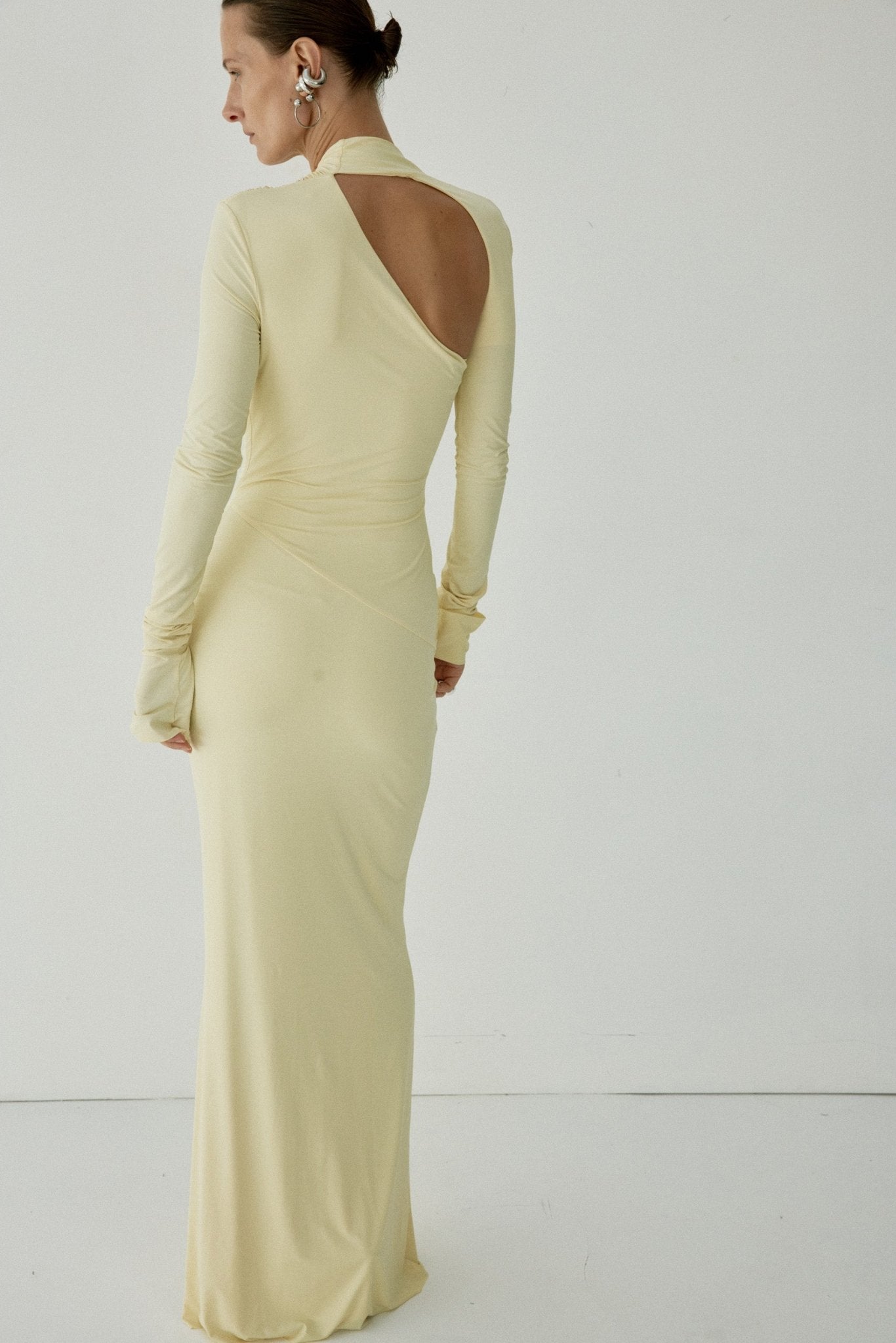 JADE MAXI DRESS IN BUTTERCREAM SPANDEX