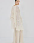 AURELION MAXI DRESS IN WARM IVORY CHIFFON