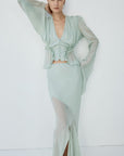 SYBIL TOP IN SAGE GREEN