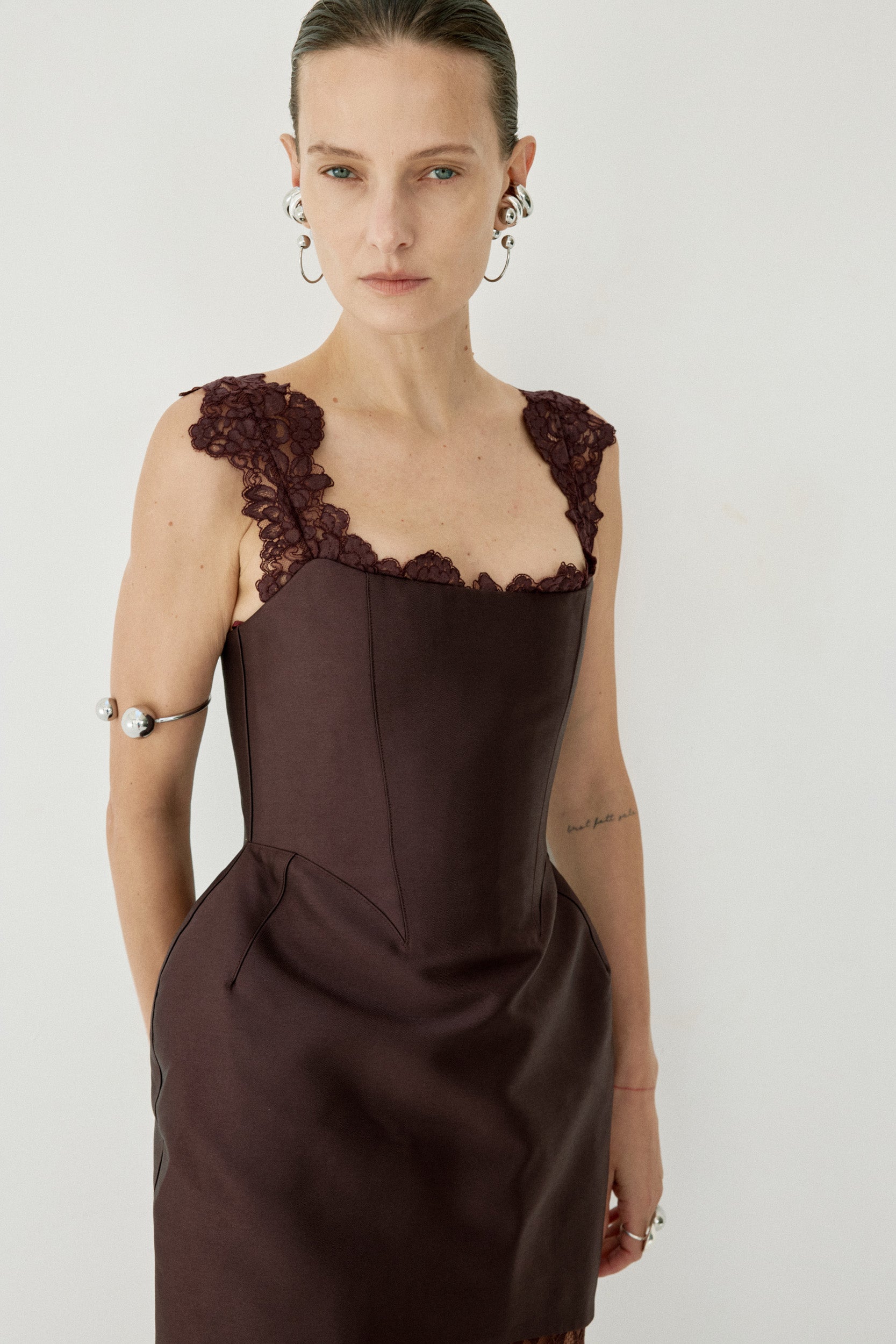HECATE MAXI DRESS IN PLUM TWILL