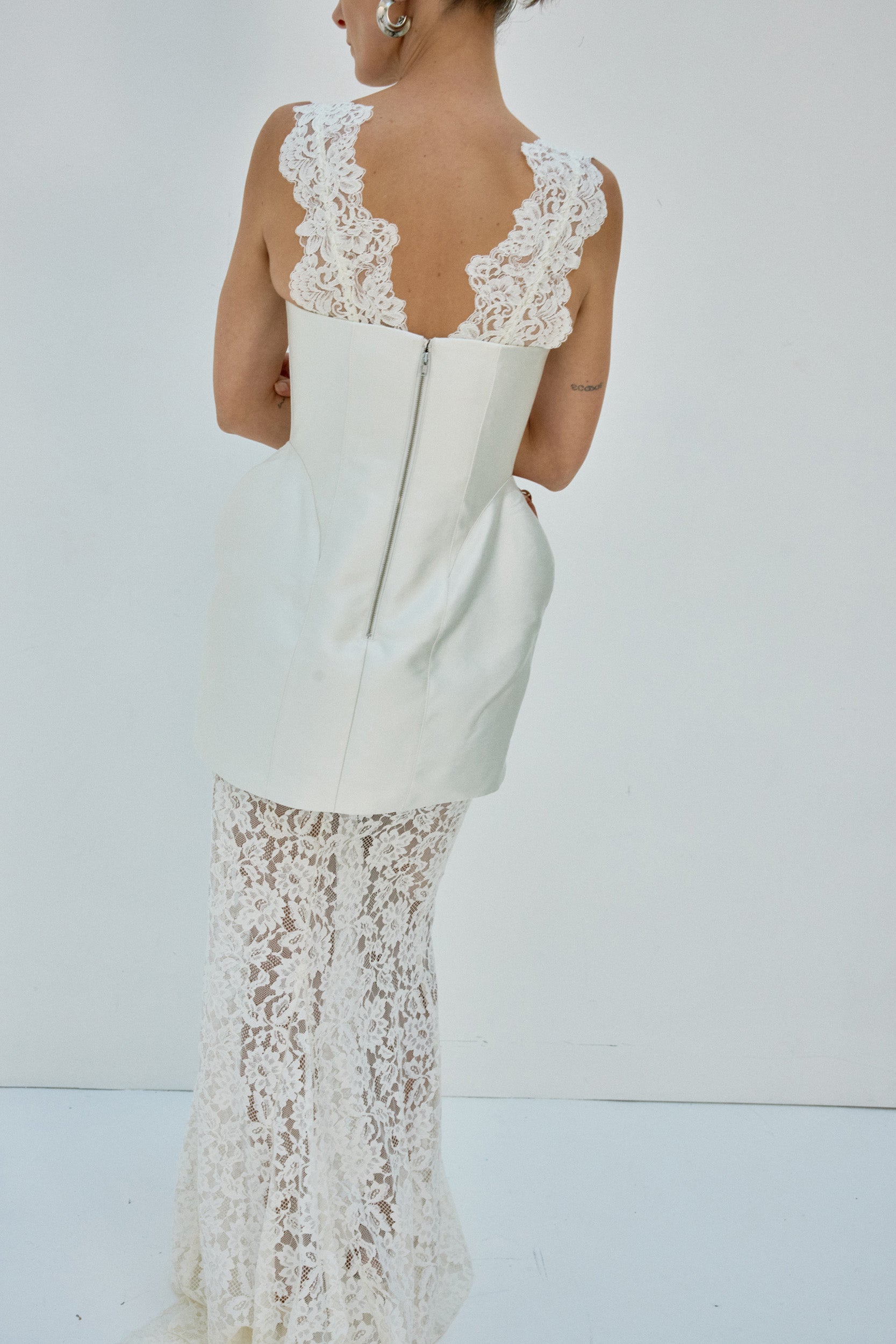 HECATE MAXI DRESS IN IVORY TWILL