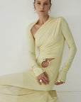 JADE MAXI DRESS IN BUTTERCREAM SPANDEX