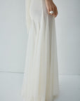 ELOWEN MAXI DRESS IN IVORY FINE LACE - De La Vali