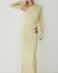 JADE MAXI DRESS IN BUTTERCREAM SPANDEX