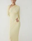 JADE MAXI DRESS IN BUTTERCREAM SPANDEX