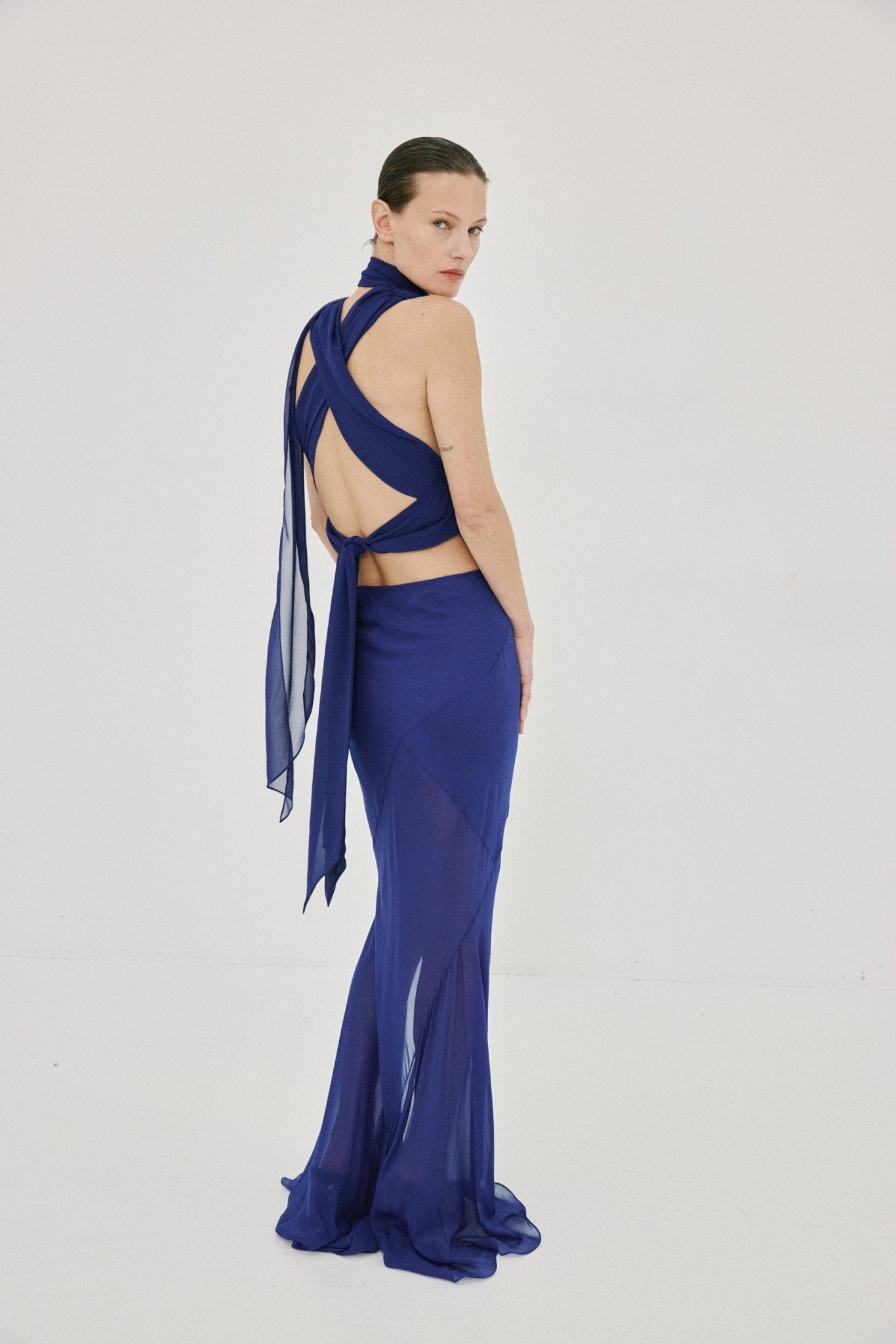 ISOLDE TOP IN DEEP BLUE