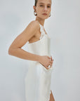 MORTA MINI DRESS IN IVORY TWILL - De La Vali