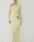 JADE MAXI DRESS IN BUTTERCREAM SPANDEX