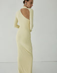 JADE MAXI DRESS IN BUTTERCREAM SPANDEX