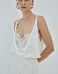EMERALD MAXI DRESS IN IVORY LACE