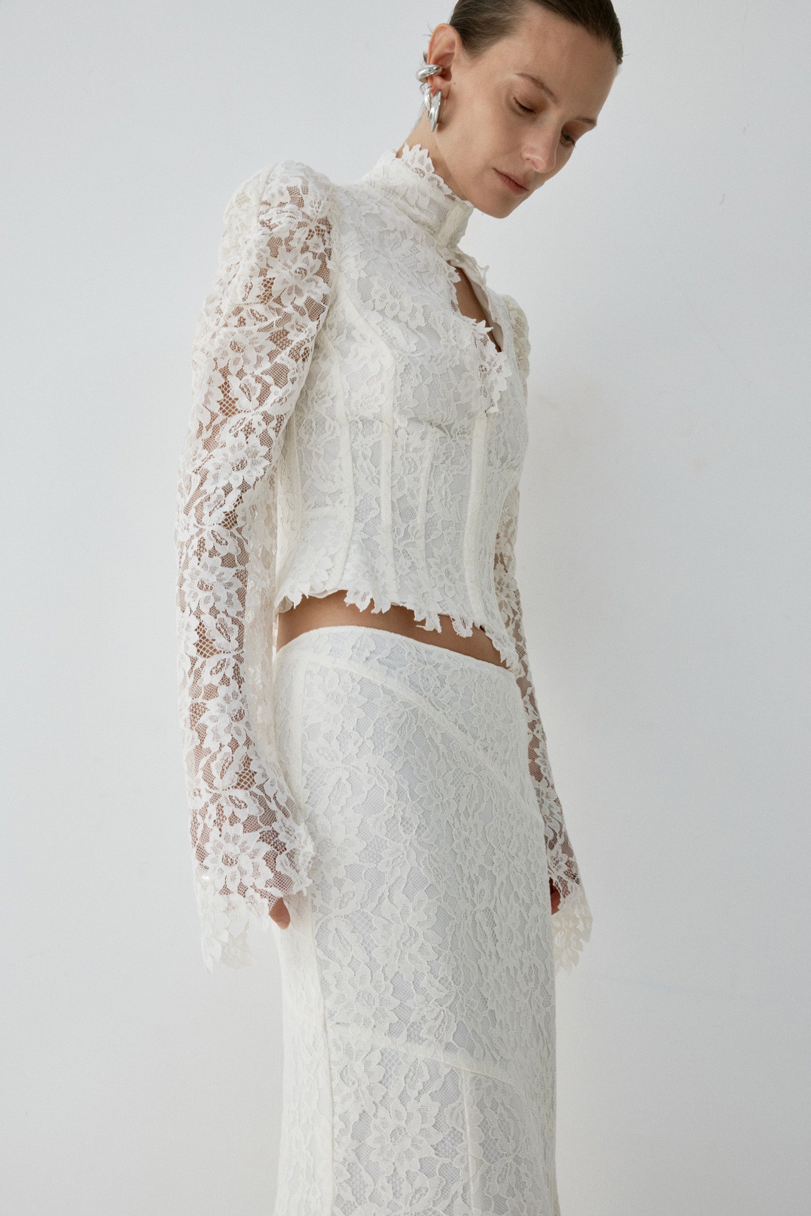 VITALIS TOP IN IVORY LACE