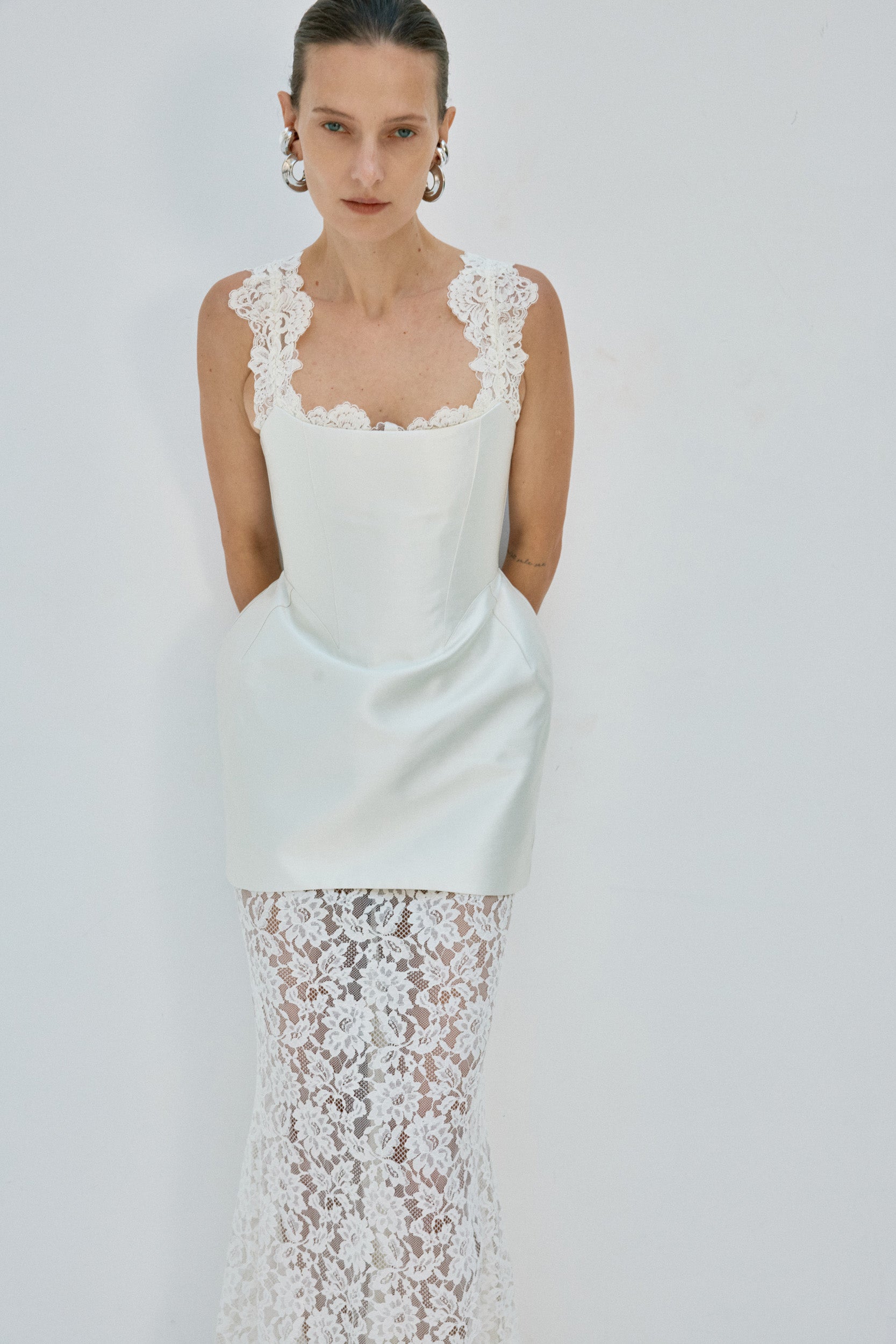 HECATE MAXI DRESS IN IVORY TWILL
