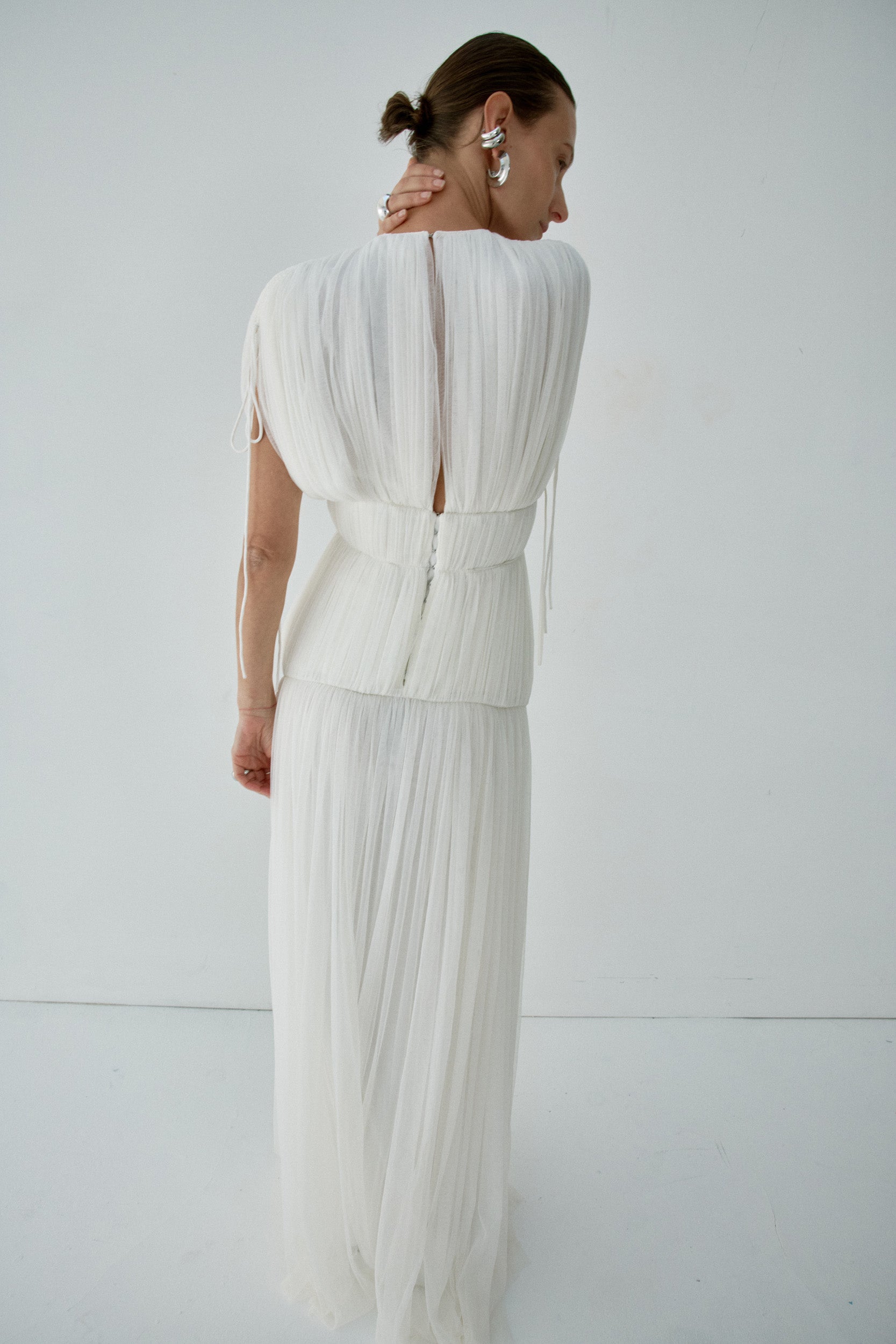 NYMERA MAXI DRESS IN IVORY TULLE