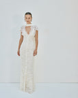 SOLINA MAXI DRESS IN IVORY LACE
