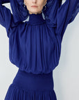SANATIO MAXI DRESS IN DEEP BLUE