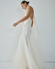 ELOWEN MAXI DRESS IN IVORY FINE LACE - De La Vali