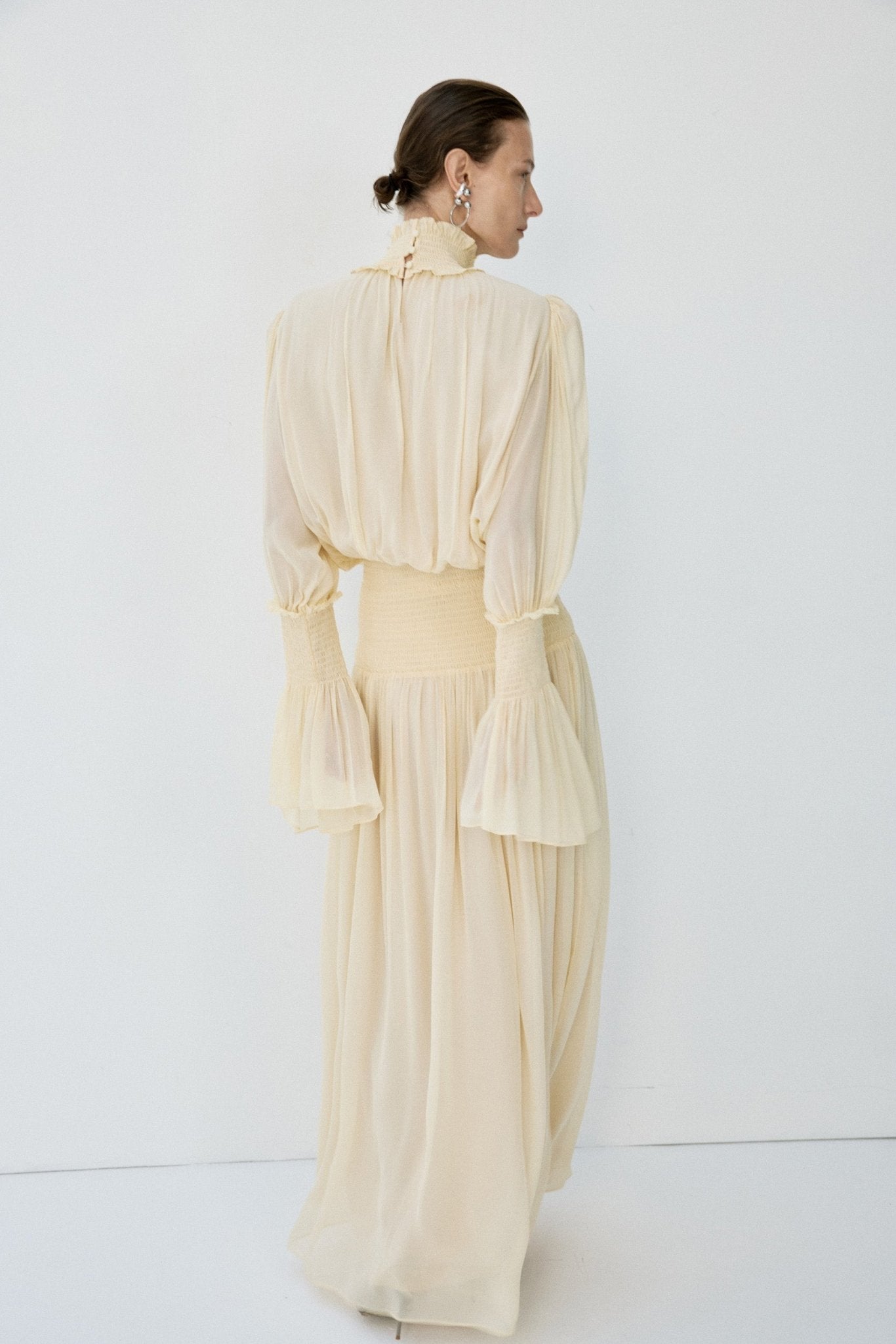 SANATIO MAXI DRESS IN SOFT YELLOW - De La Vali