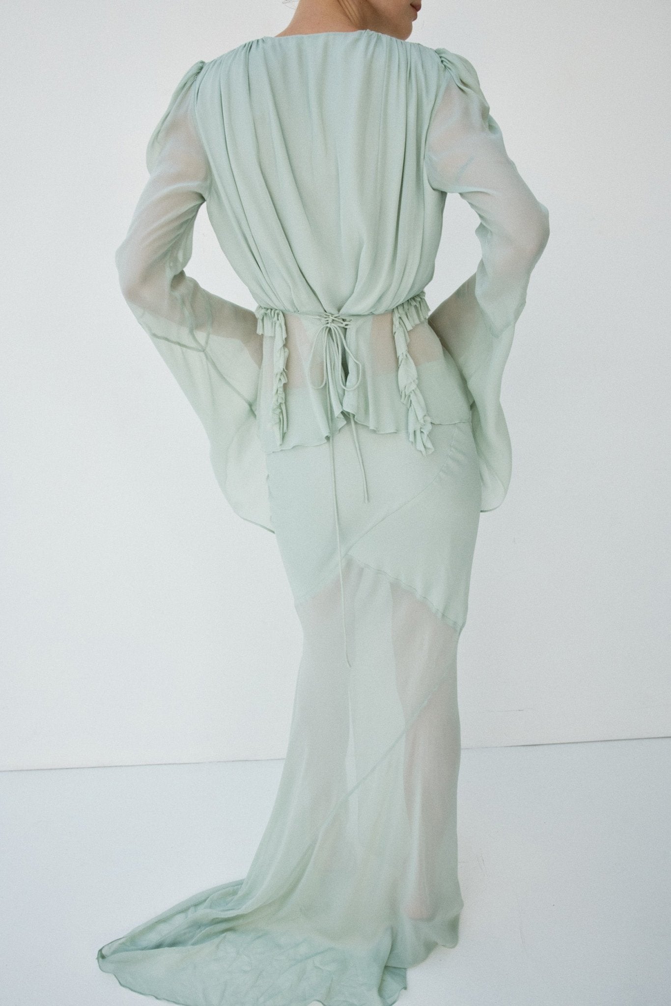 ORYX MAXI SKIRT IN SAGE GREEN