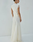 ZEPHYRA MAXI DRESS IN IVORY FINE LACE