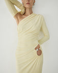 JADE MAXI DRESS IN BUTTERCREAM SPANDEX
