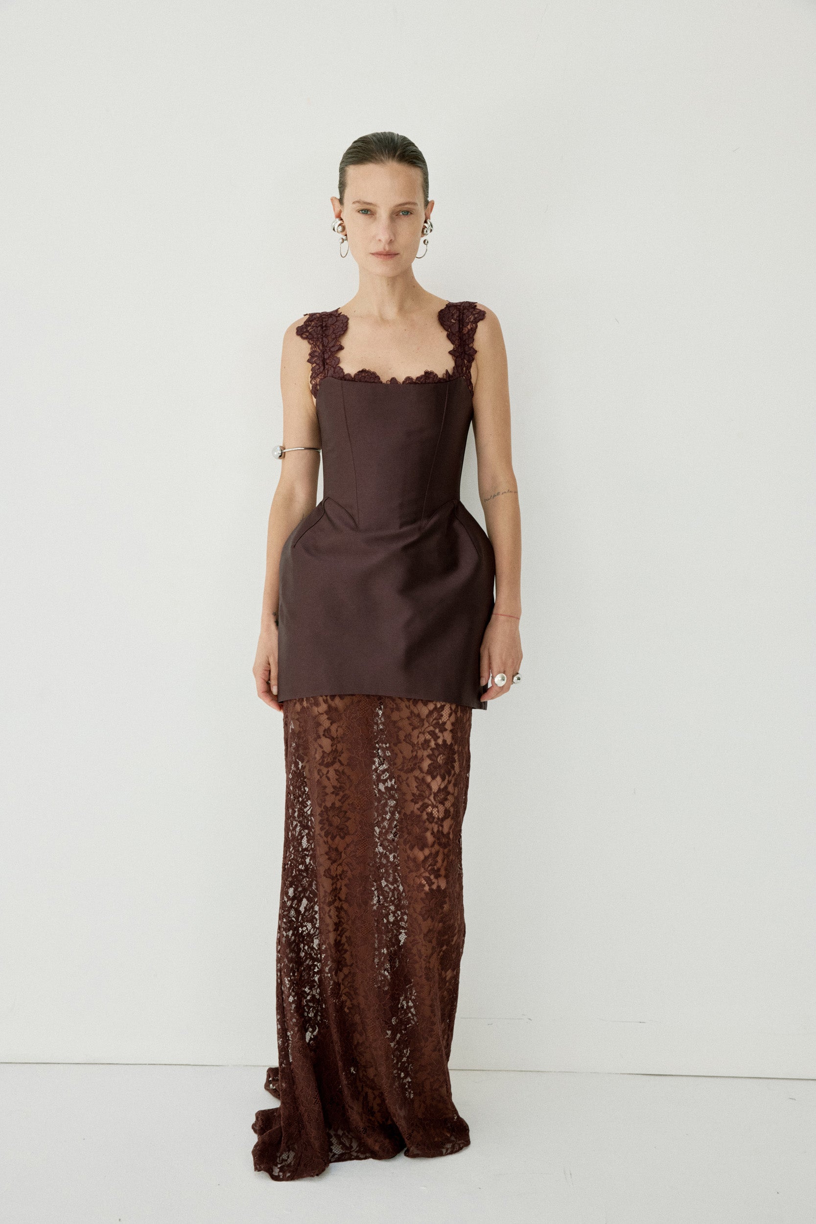 HECATE MAXI DRESS IN PLUM TWILL