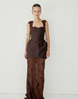 HECATE MAXI DRESS IN PLUM TWILL