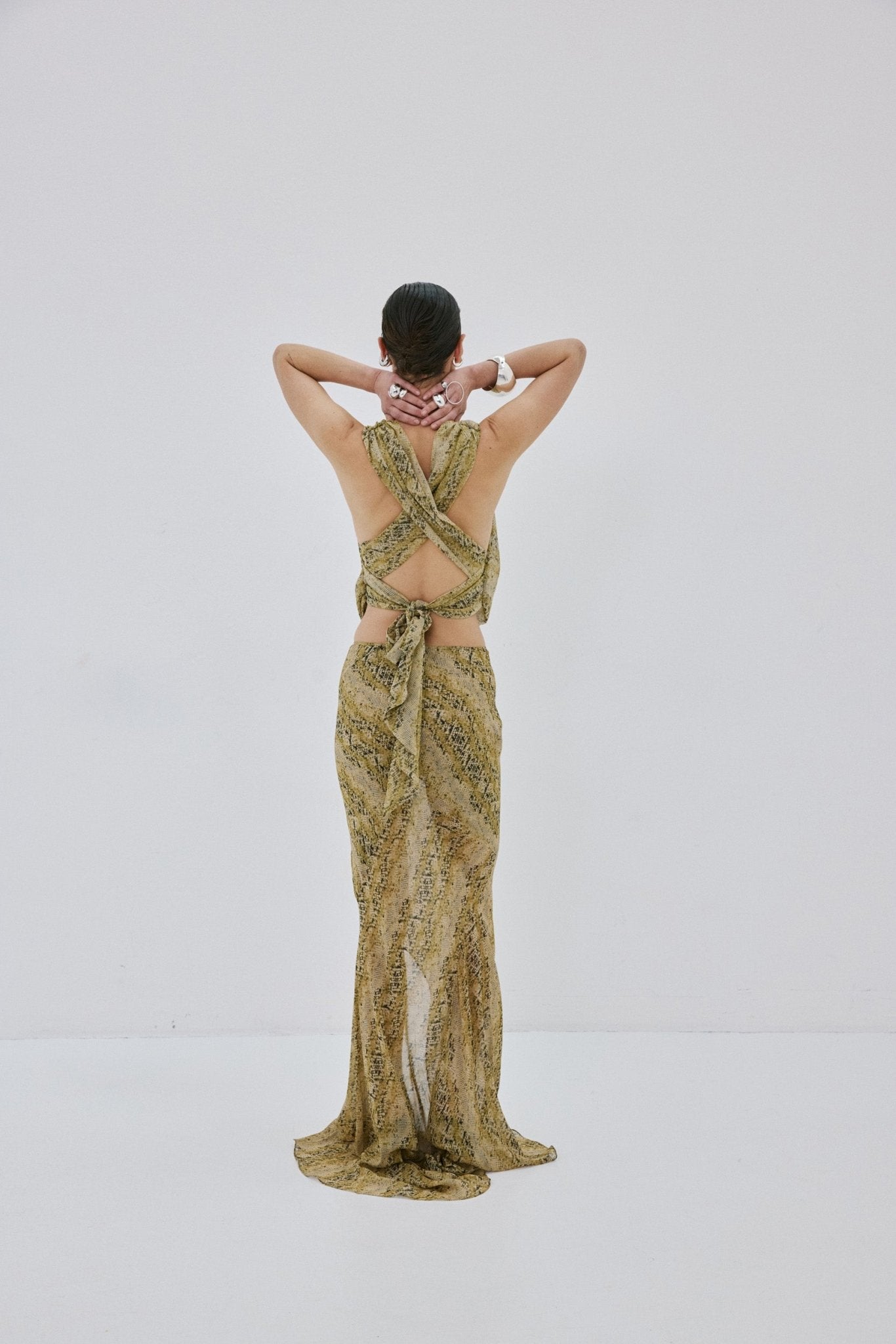 ISOLDE TOP IN SERPIENTE YELLOW