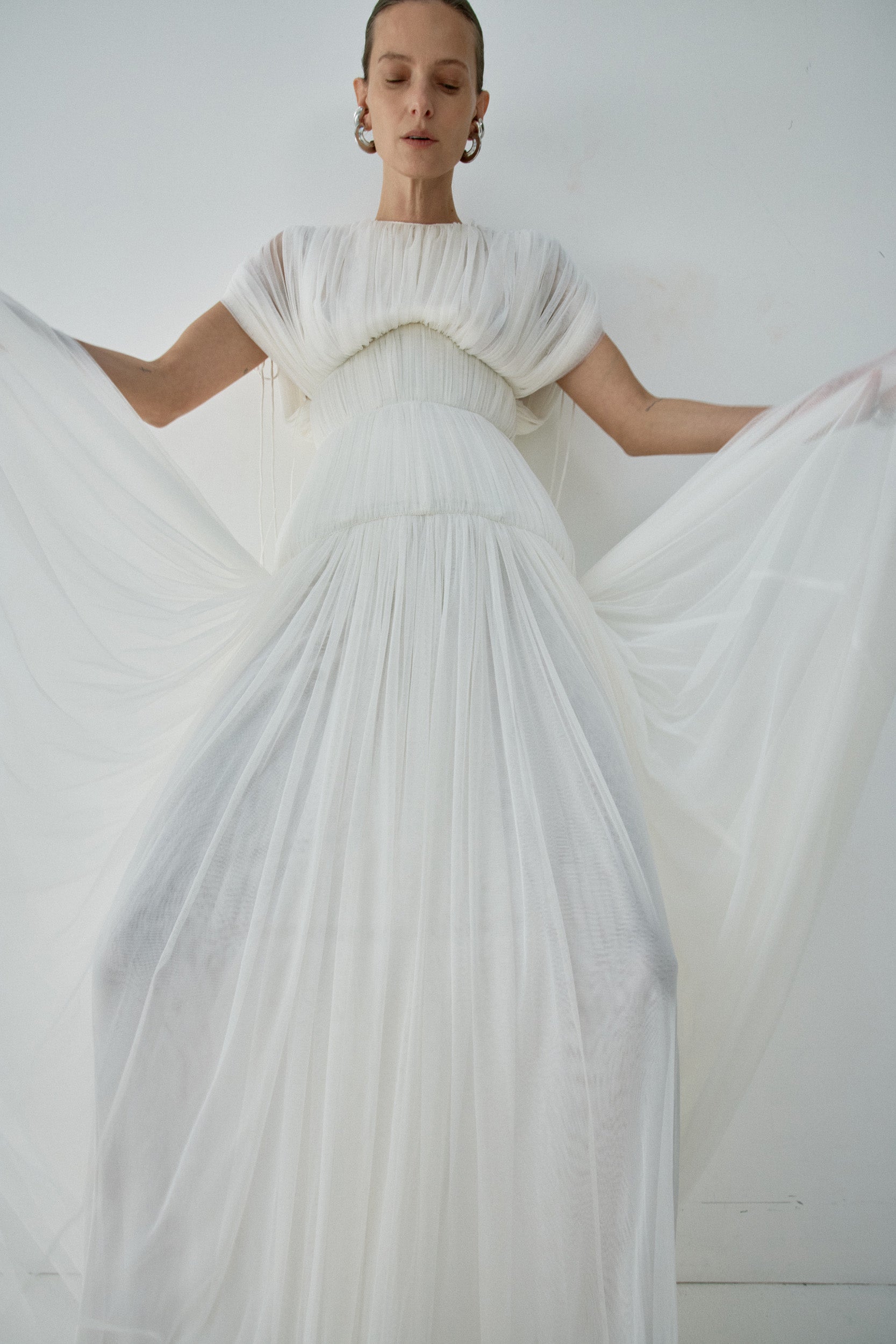 NYMERA MAXI DRESS IN IVORY TULLE