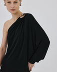 LUMEN MAXI DRESS IN BLACK MATT