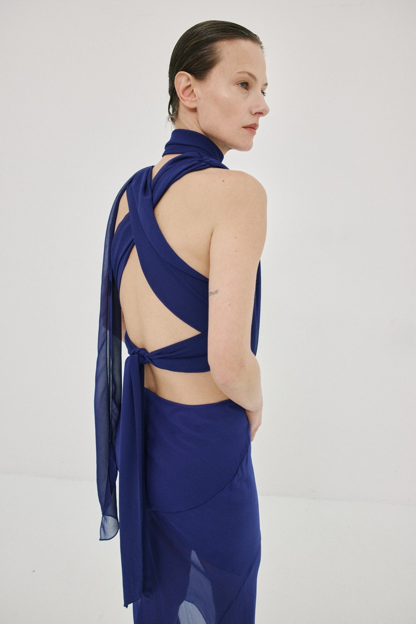 ISOLDE TOP IN DEEP BLUE