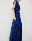 NYMERA MAXI DRESS IN DEEP BLUE TULLE