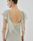 SERENE MIDI DRESS IN STONE BEIGE