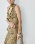 DIOSA TOP IN SERPIENTE YELLOW