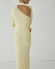 JADE MAXI DRESS IN BUTTERCREAM SPANDEX