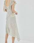 SERENE MIDI DRESS IN STONE BEIGE