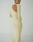 JADE MAXI DRESS IN BUTTERCREAM SPANDEX