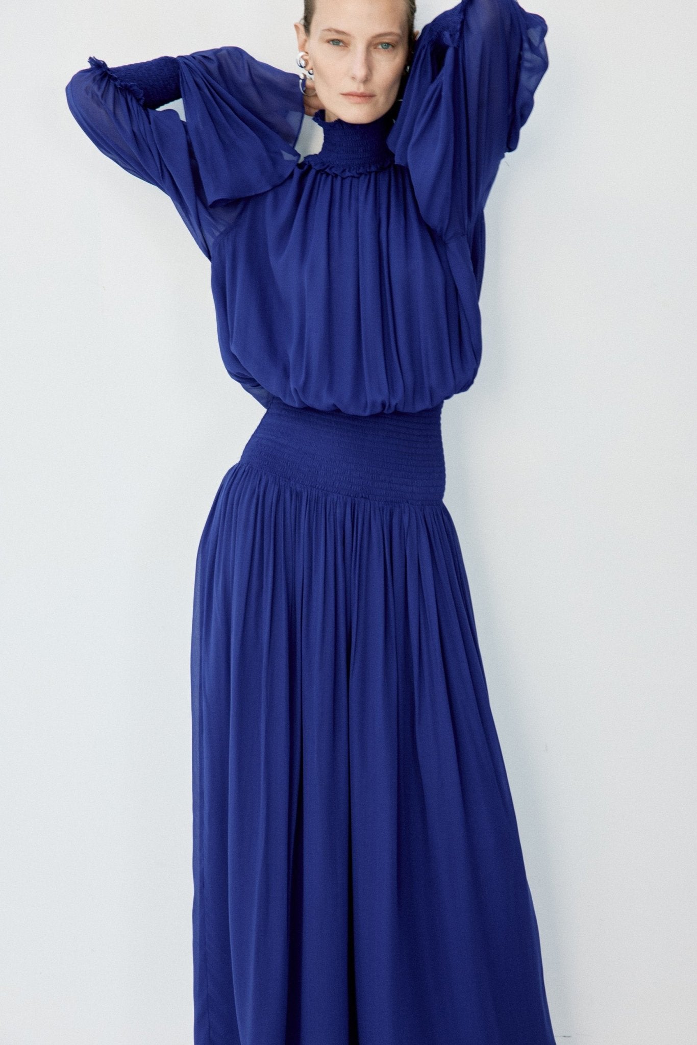 SANATIO MAXI DRESS IN DEEP BLUE