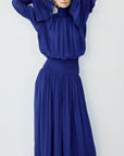 SANATIO MAXI DRESS IN DEEP BLUE