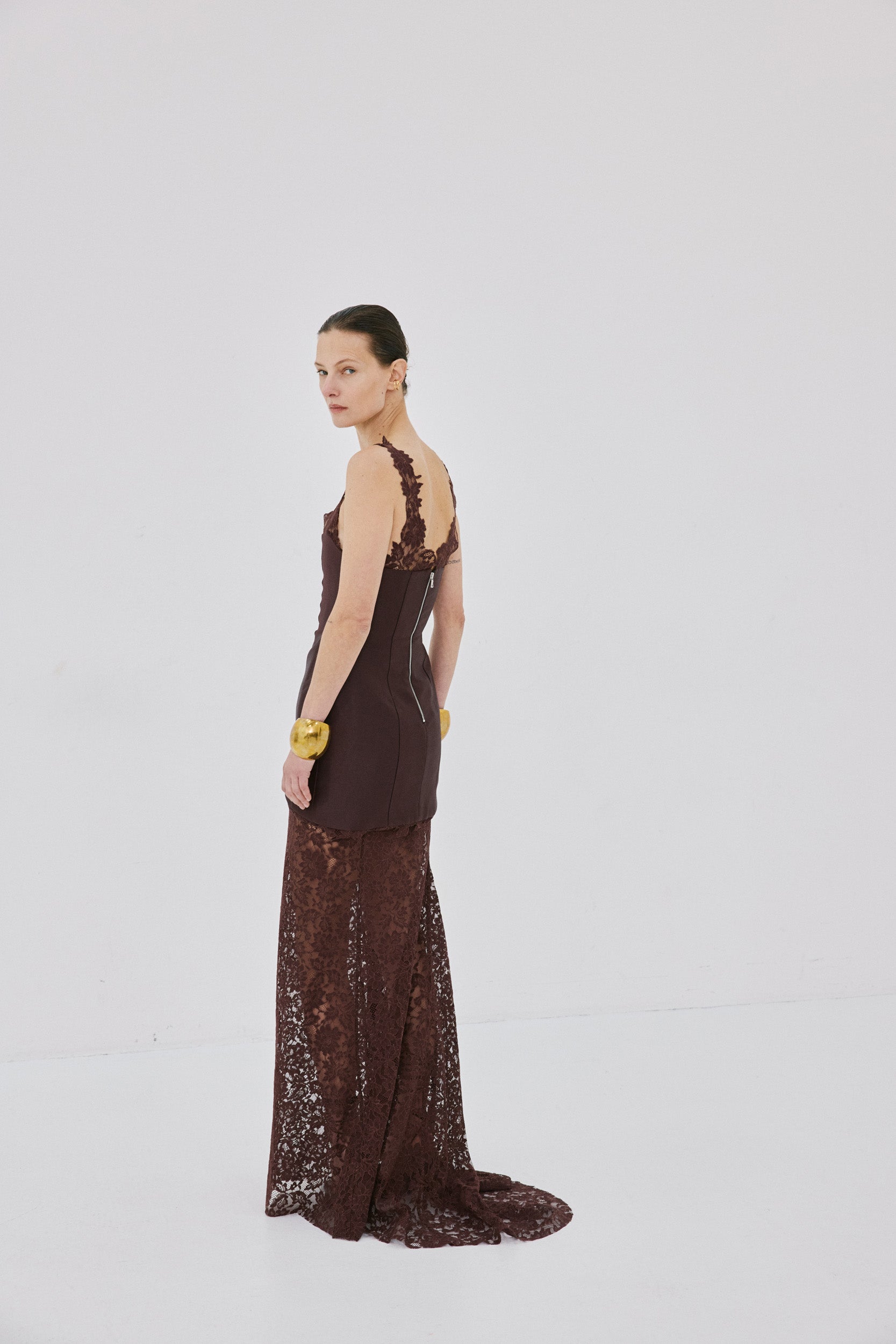 HECATE MAXI DRESS IN PLUM TWILL
