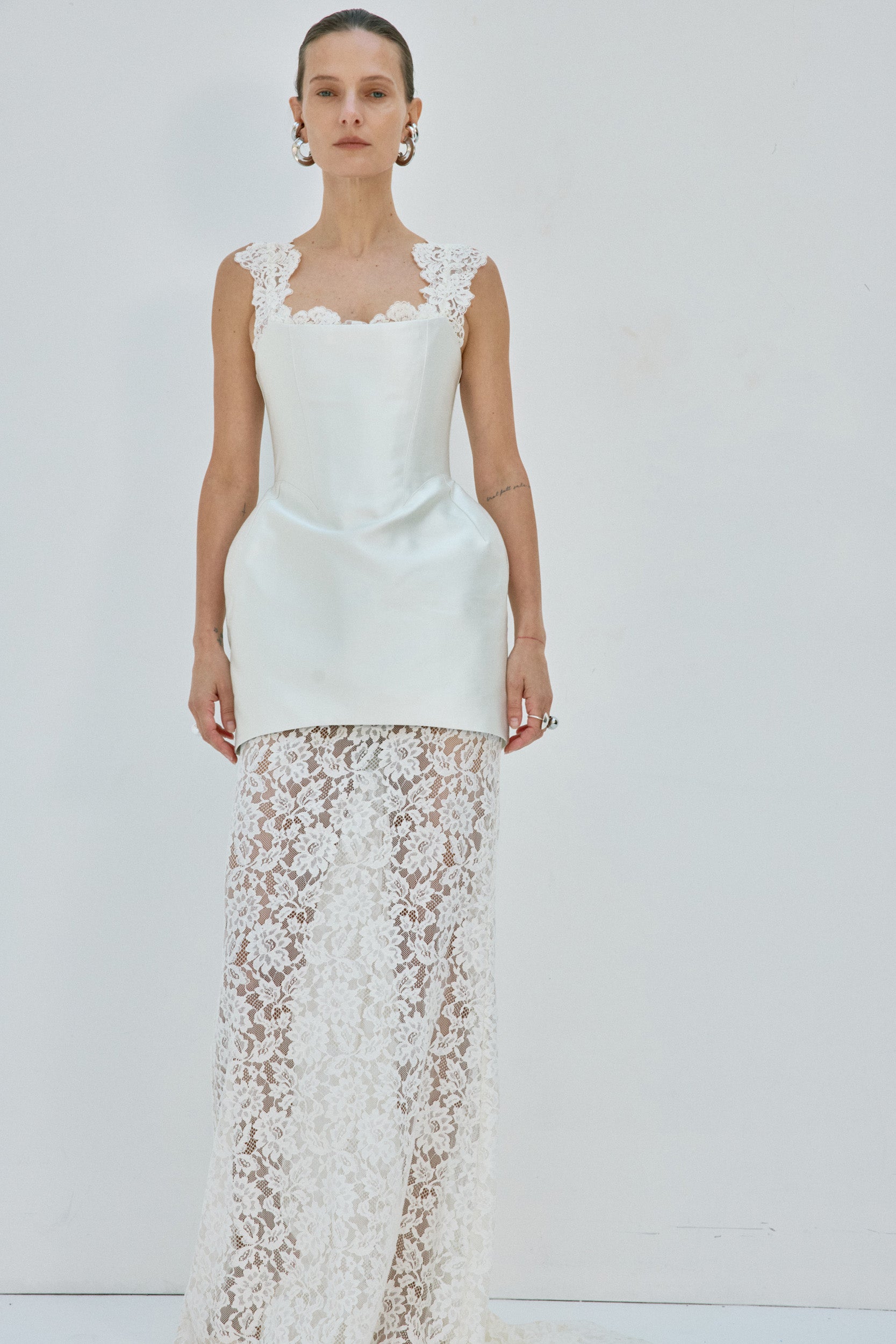 HECATE MAXI DRESS IN IVORY TWILL