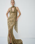 DIOSA TOP IN SERPIENTE YELLOW