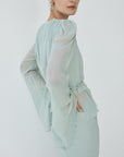 SYBIL TOP IN SAGE GREEN