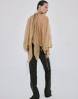 ELUNARA TOP IN TRUFFLE BROWN FINE LACE