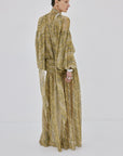 SOLANA MAXI DRESS IN SERPIENTE YELLOW CHIFFON