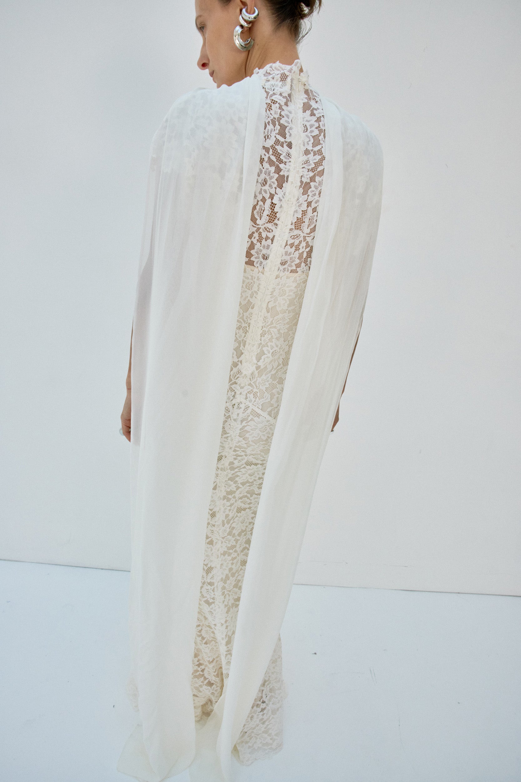SOLINA MAXI DRESS IN IVORY LACE
