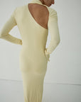 JADE MAXI DRESS IN BUTTERCREAM SPANDEX
