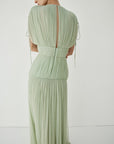 NYMERA MAXI DRESS IN SAGE GREEN TULLE