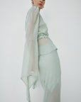 SYBIL TOP IN SAGE GREEN