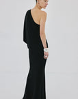 LUMEN MAXI DRESS IN BLACK MATT