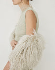 MORWEN MIDI DRESS IN STONE BEIGE & SAGE GREEN FINE LACE